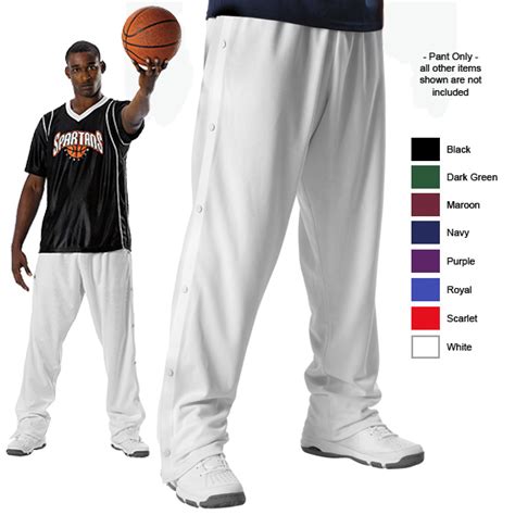 tear off basketball pants|basketball breakaway warm up pants.